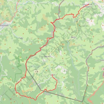 Itinéraire 1 - Euskal_Trail_2022_Etape_1, distance, dénivelé, altitude, carte, profil, trace GPS