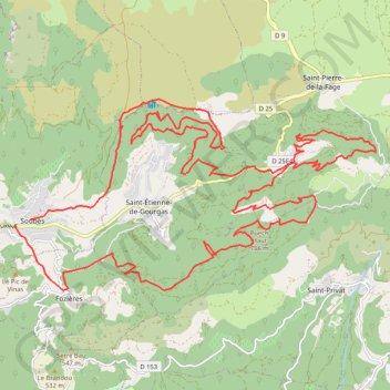 Itinéraire Cirque du bout du monde et forêt de Parlatges, distance, dénivelé, altitude, carte, profil, trace GPS