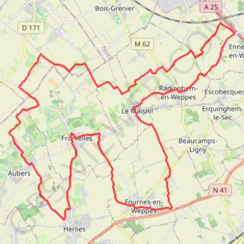 Itinéraire LES WEPPES, distance, dénivelé, altitude, carte, profil, trace GPS