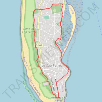 Itinéraire 33-917, distance, dénivelé, altitude, carte, profil, trace GPS