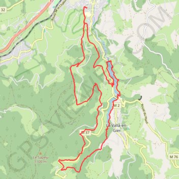 Itinéraire Saint-Chamond, distance, dénivelé, altitude, carte, profil, trace GPS