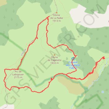 Itinéraire Pic de Labigouer depuis Bélonce par le col des Pises, distance, dénivelé, altitude, carte, profil, trace GPS