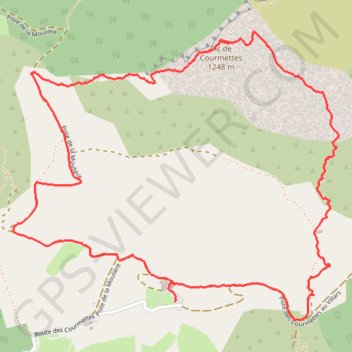 Itinéraire Pic des Courmettes, distance, dénivelé, altitude, carte, profil, trace GPS