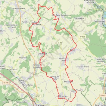 Itinéraire La Mesniloise, distance, dénivelé, altitude, carte, profil, trace GPS