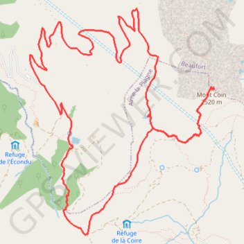 Itinéraire Beaufortain, distance, dénivelé, altitude, carte, profil, trace GPS