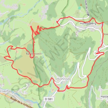 Itinéraire Hohrod-Katzenstein-Gebraech-Hohrod, distance, dénivelé, altitude, carte, profil, trace GPS