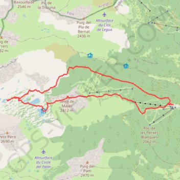 Itinéraire Les lacs de Camporells en boucle, distance, dénivelé, altitude, carte, profil, trace GPS