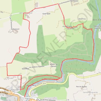 Itinéraire Randonnée à Pont Aven, distance, dénivelé, altitude, carte, profil, trace GPS