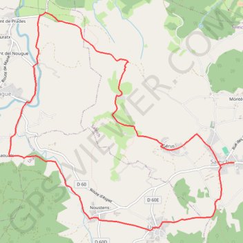 Itinéraire Saleich - urau - castelbiague - artihaguères, distance, dénivelé, altitude, carte, profil, trace GPS