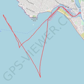 Itinéraire SailFreeGps_2022-07-29_18-48-27, distance, dénivelé, altitude, carte, profil, trace GPS