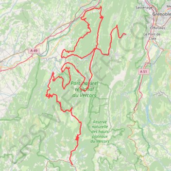 Itinéraire Jour 6 Die à Lans-en-Vercors, distance, dénivelé, altitude, carte, profil, trace GPS