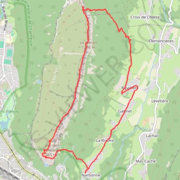 Itinéraire Le Neyron, distance, dénivelé, altitude, carte, profil, trace GPS