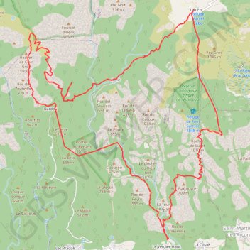 Itinéraire Caroux, distance, dénivelé, altitude, carte, profil, trace GPS