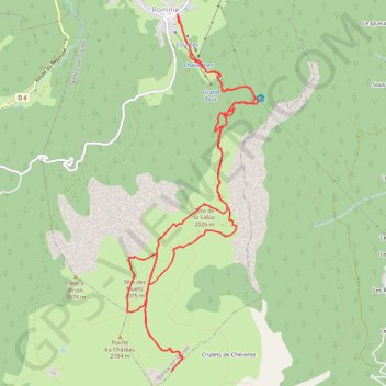 Itinéraire Autour de la Tête des Muets, distance, dénivelé, altitude, carte, profil, trace GPS