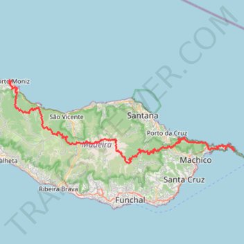 Itinéraire "Madeira" - 105 km Inselquerung mit allem was die Insel zu bieten hat!, distance, dénivelé, altitude, carte, profil, trace GPS