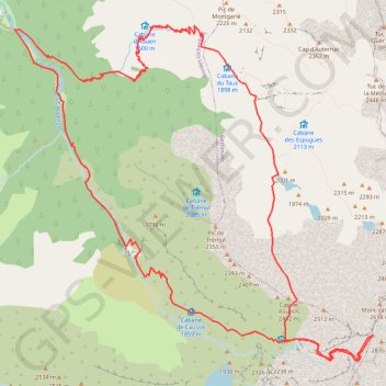 Itinéraire Pic du Valier, distance, dénivelé, altitude, carte, profil, trace GPS