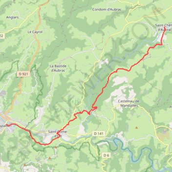 Itinéraire Saint chely-espalion 3, distance, dénivelé, altitude, carte, profil, trace GPS