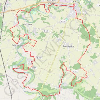 Itinéraire Civray, distance, dénivelé, altitude, carte, profil, trace GPS
