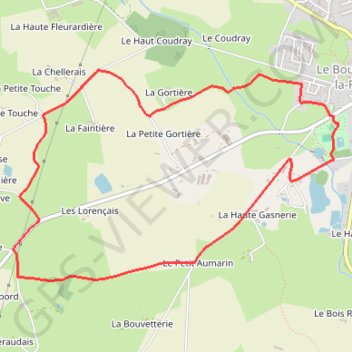 Itinéraire Le Petit Aumarin - Le Bourgneuf-la-Forêt, distance, dénivelé, altitude, carte, profil, trace GPS