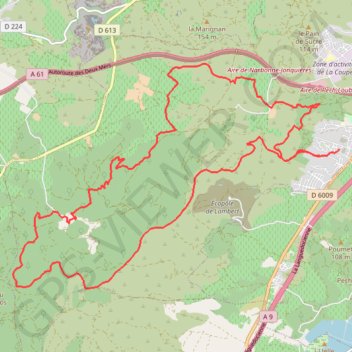 Itinéraire Narbonne Abbaye de Fontfroide Hauts de Narbonne, distance, dénivelé, altitude, carte, profil, trace GPS