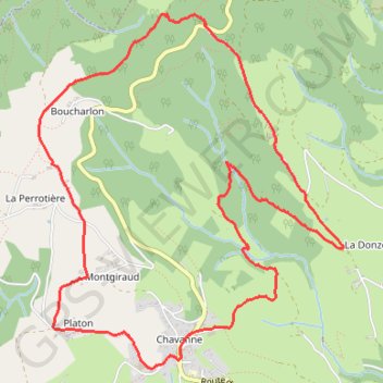 Itinéraire Au départ de Chavanne, distance, dénivelé, altitude, carte, profil, trace GPS