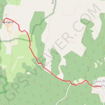 Itinéraire Causse Méjean - liaison Saint Pierre des Tripiers - La Bourgarie, distance, dénivelé, altitude, carte, profil, trace GPS