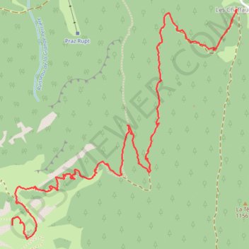 Itinéraire Les Chaffauds-chalet de la Bouchasse, distance, dénivelé, altitude, carte, profil, trace GPS