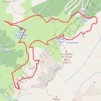 Itinéraire Refuge des Arolles, distance, dénivelé, altitude, carte, profil, trace GPS
