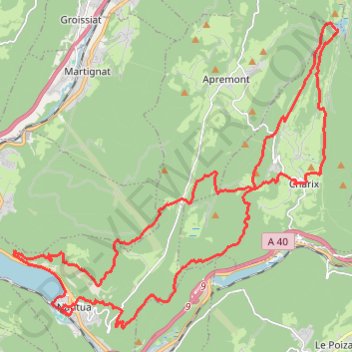 Itinéraire Randonnée des 3 Lacs - Nantua, distance, dénivelé, altitude, carte, profil, trace GPS