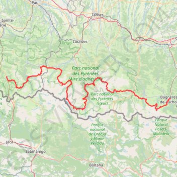 Itinéraire GR 10 : Traversée des Pyrénées, distance, dénivelé, altitude, carte, profil, trace GPS