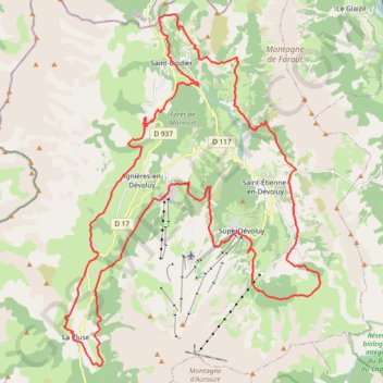 Itinéraire tour devoluy-VTTOUR2010, distance, dénivelé, altitude, carte, profil, trace GPS