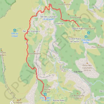 Itinéraire GRR3 Le Tour de Mafate - De Roche Plate à Cayenne, distance, dénivelé, altitude, carte, profil, trace GPS