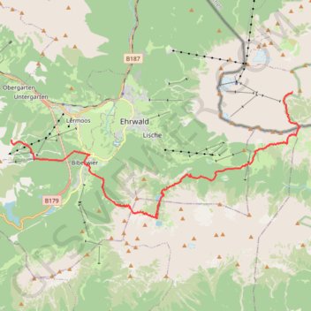 Itinéraire Via-Alpina R46 & R47 - Knorr Hutte - Wolfratshauser Hutte, distance, dénivelé, altitude, carte, profil, trace GPS