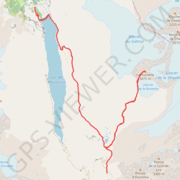 Itinéraire La Ruinette, distance, dénivelé, altitude, carte, profil, trace GPS