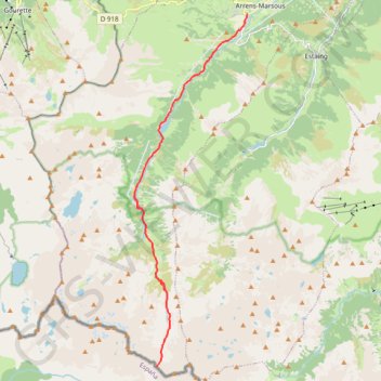 Itinéraire Port de la Peyre Saint Martin depuis Arrens, distance, dénivelé, altitude, carte, profil, trace GPS