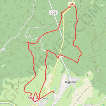 Itinéraire Rando de Saint menges du, distance, dénivelé, altitude, carte, profil, trace GPS