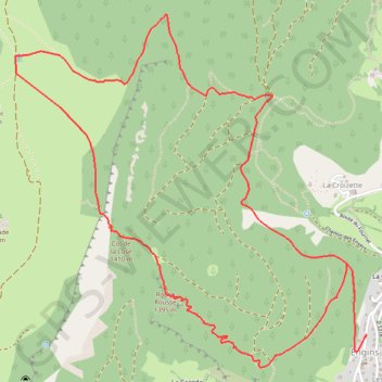 Itinéraire 38-1174, distance, dénivelé, altitude, carte, profil, trace GPS