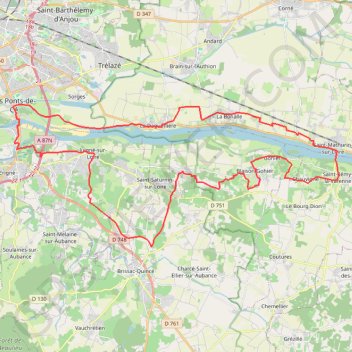 Itinéraire entre-loire-et-aubance St Mathurin 52 km, distance, dénivelé, altitude, carte, profil, trace GPS