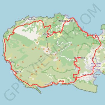 Itinéraire Elbaman - bike 2018/19, distance, dénivelé, altitude, carte, profil, trace GPS