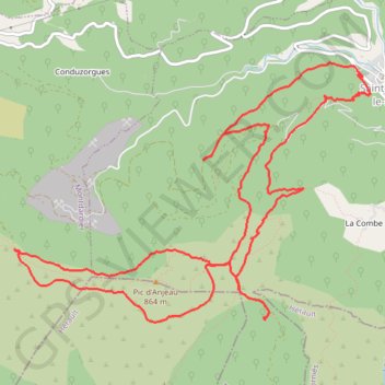 Itinéraire Le Pic d Anjeau et sa Grotte, distance, dénivelé, altitude, carte, profil, trace GPS