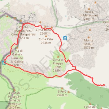 Itinéraire Carnino-marguereis-carnino, distance, dénivelé, altitude, carte, profil, trace GPS