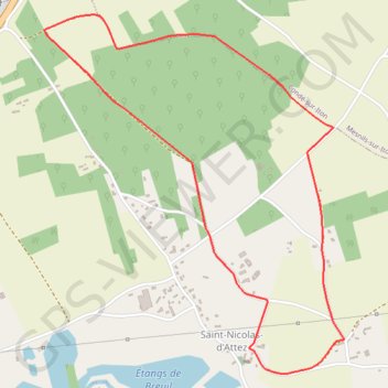 Itinéraire Balade de Saint-Nicolas - Saint-Nicolas-d'Attez, distance, dénivelé, altitude, carte, profil, trace GPS