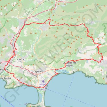 Itinéraire Col de Babaou - La Garde, distance, dénivelé, altitude, carte, profil, trace GPS