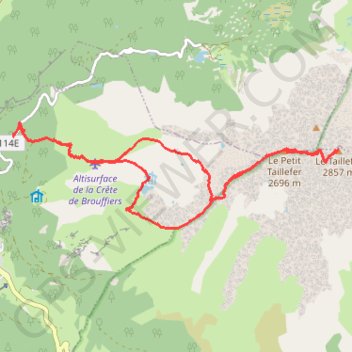 Itinéraire Le Taillefer, distance, dénivelé, altitude, carte, profil, trace GPS