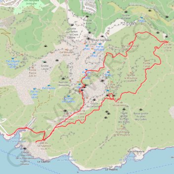 Itinéraire Marseille, distance, dénivelé, altitude, carte, profil, trace GPS