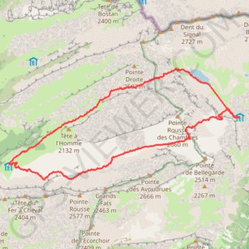 Itinéraire Tour des dents blanches J3, distance, dénivelé, altitude, carte, profil, trace GPS