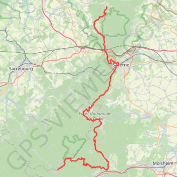 Itinéraire GR53 De La Petite-Pierre au Donon (Bas-Rhin), distance, dénivelé, altitude, carte, profil, trace GPS