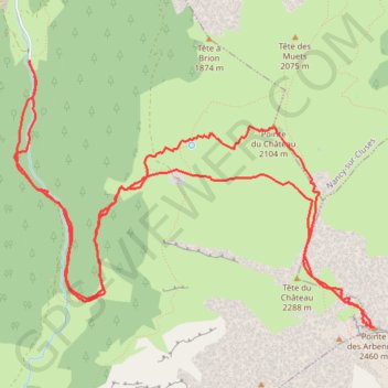 Itinéraire Pointe d'Areu, distance, dénivelé, altitude, carte, profil, trace GPS