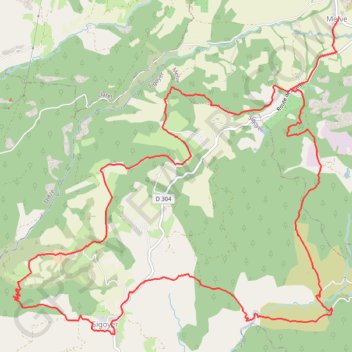 Itinéraire Le circuit des fermes, distance, dénivelé, altitude, carte, profil, trace GPS