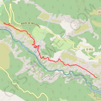 Itinéraire Sentier du Bastidon, distance, dénivelé, altitude, carte, profil, trace GPS